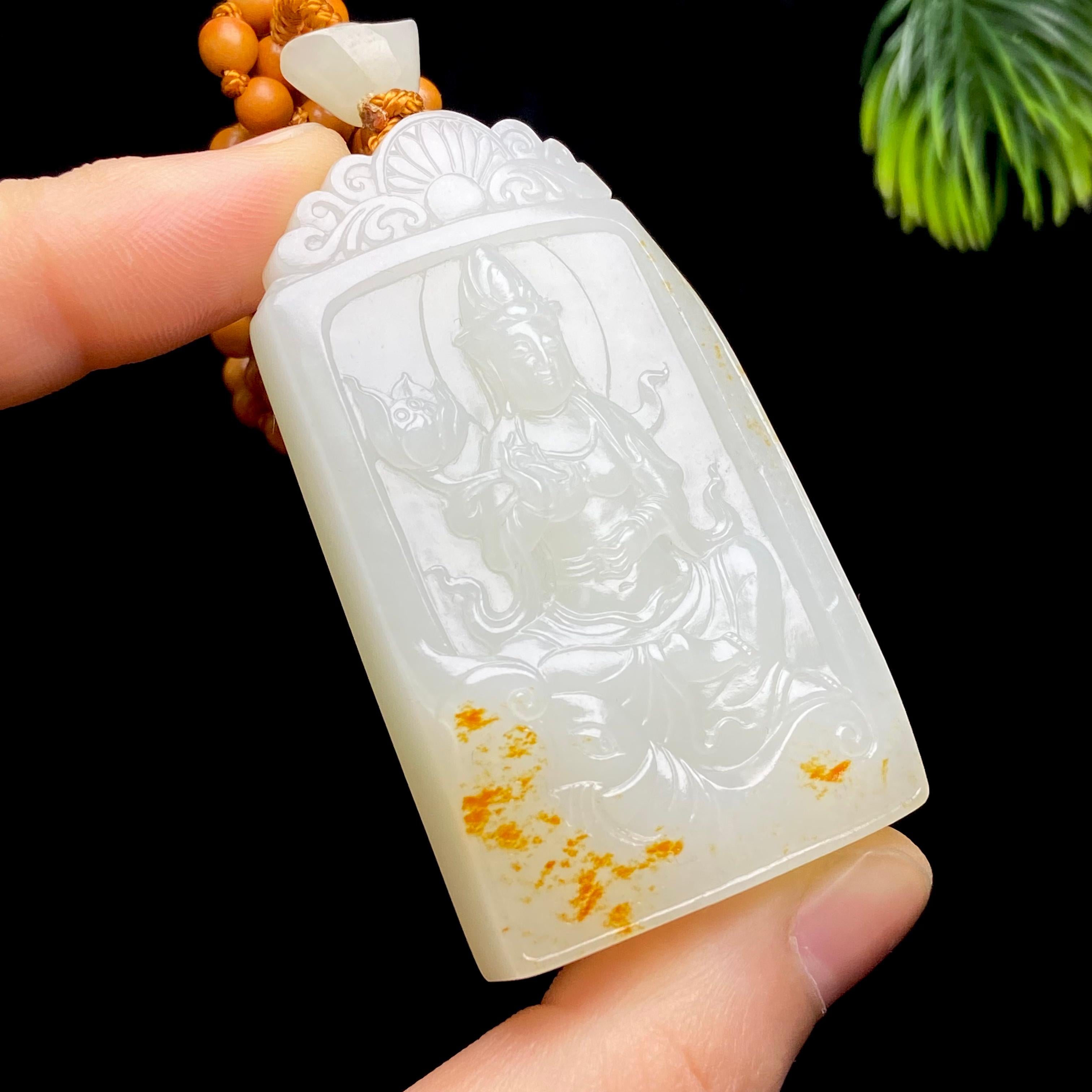 和田玉籽料大势至（60.1g）