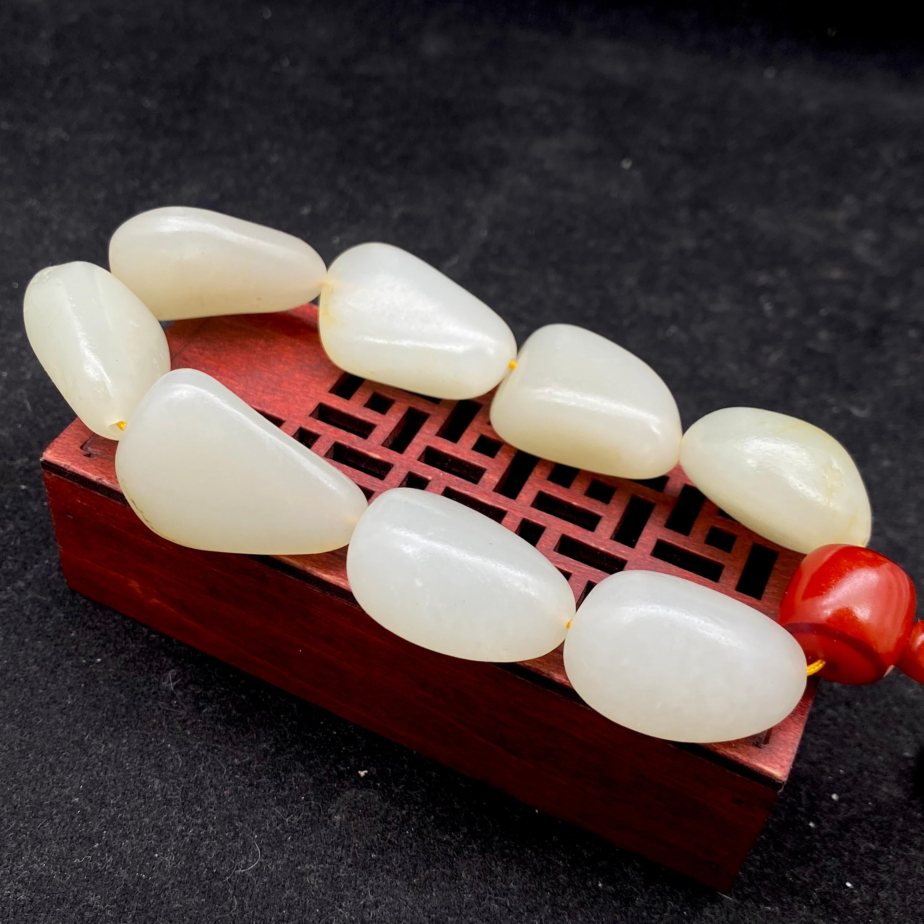 和田玉白玉【精品手串】（93.9g）