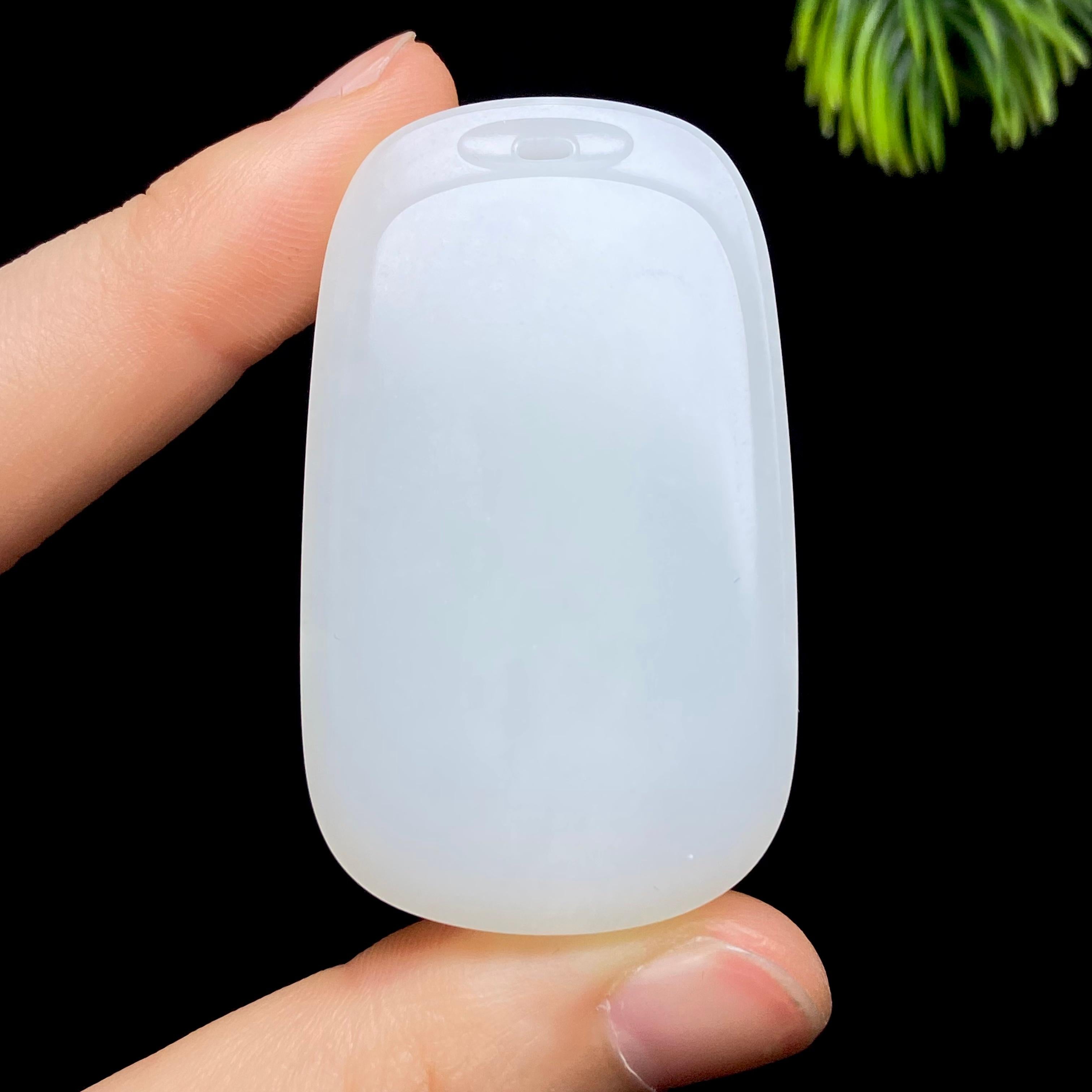 和田玉新疆料白玉无事牌（40.8g）