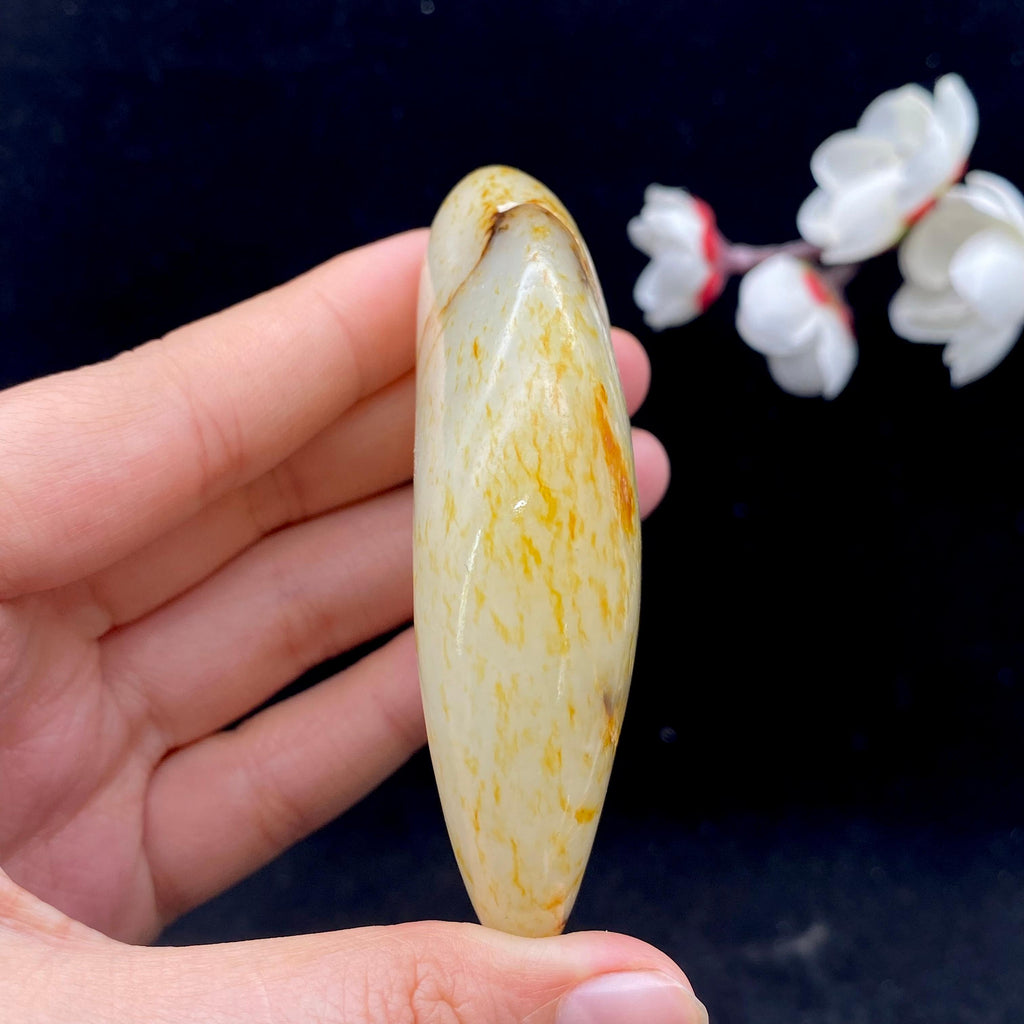 和田玉洒金皮籽料手把件（126.4g）