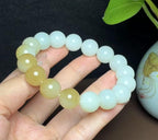 新疆和田玉且末渐变糖圆珠手串（13mm）
