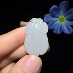 和田玉白玉挂件小猪（17.1g）