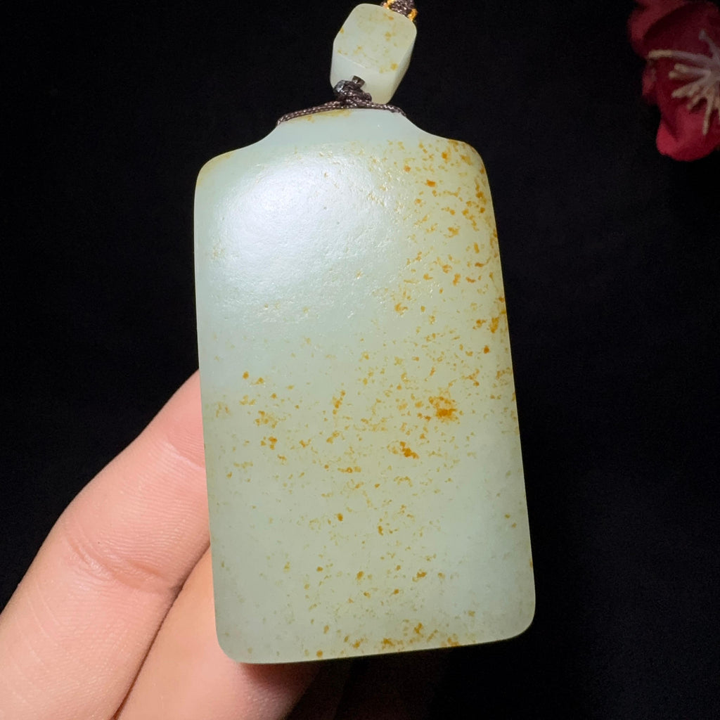 和田玉籽料平安无事牌（61.8g）