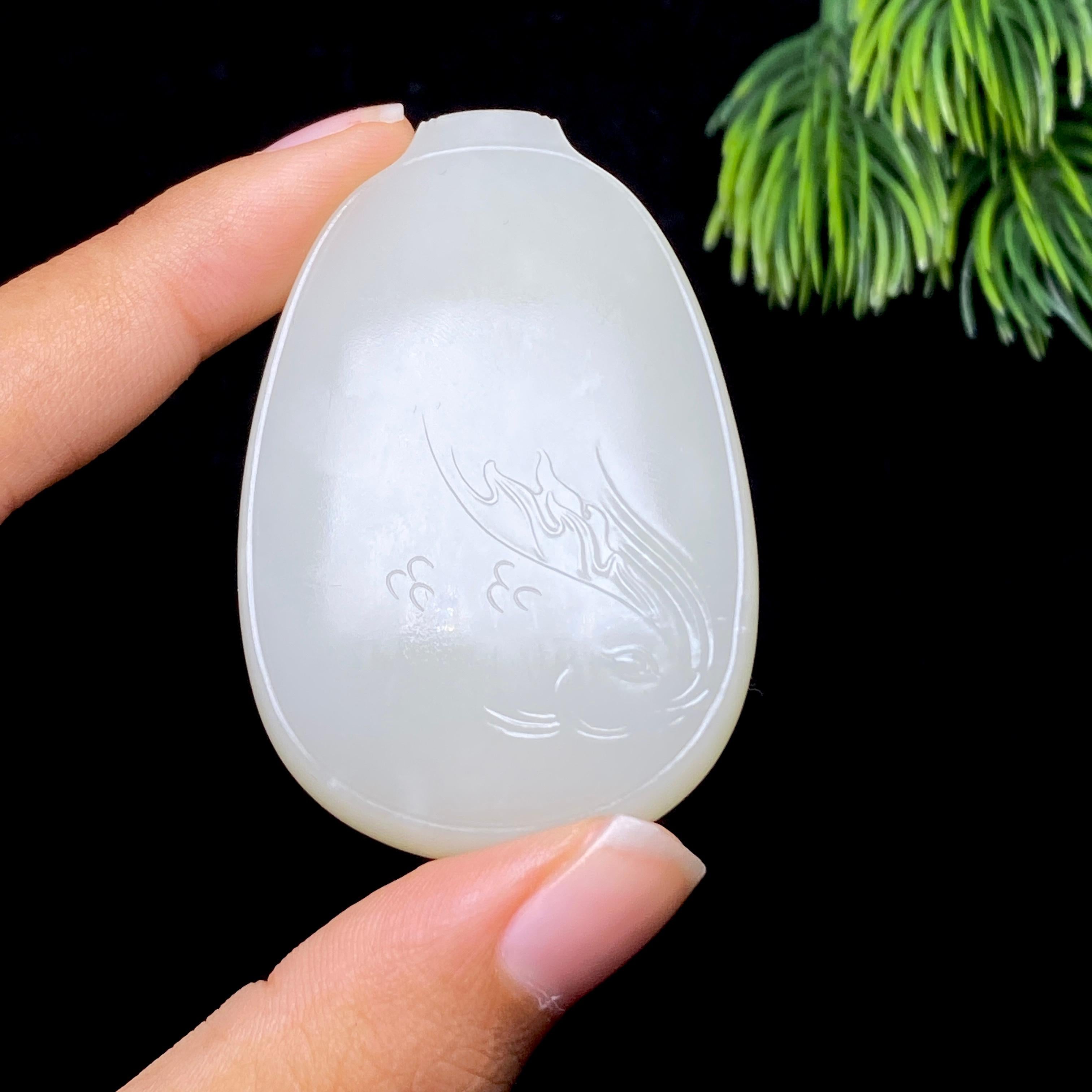 和田玉籽料无事牌（46.9g）