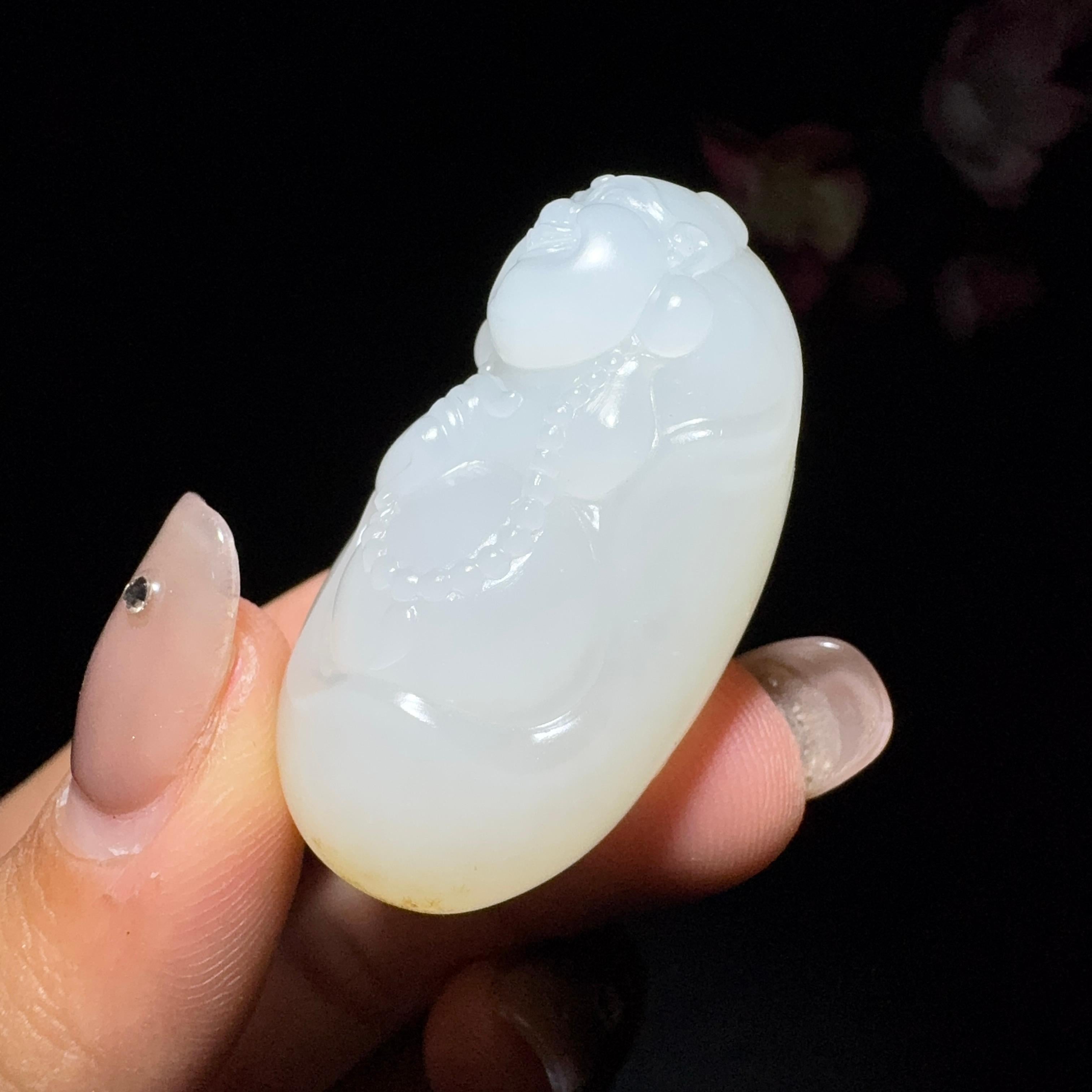 和田玉籽料挂件佛公（25.0g）