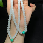 收藏级和田山料羊脂白玉108颗老型珠项链（63.8g）