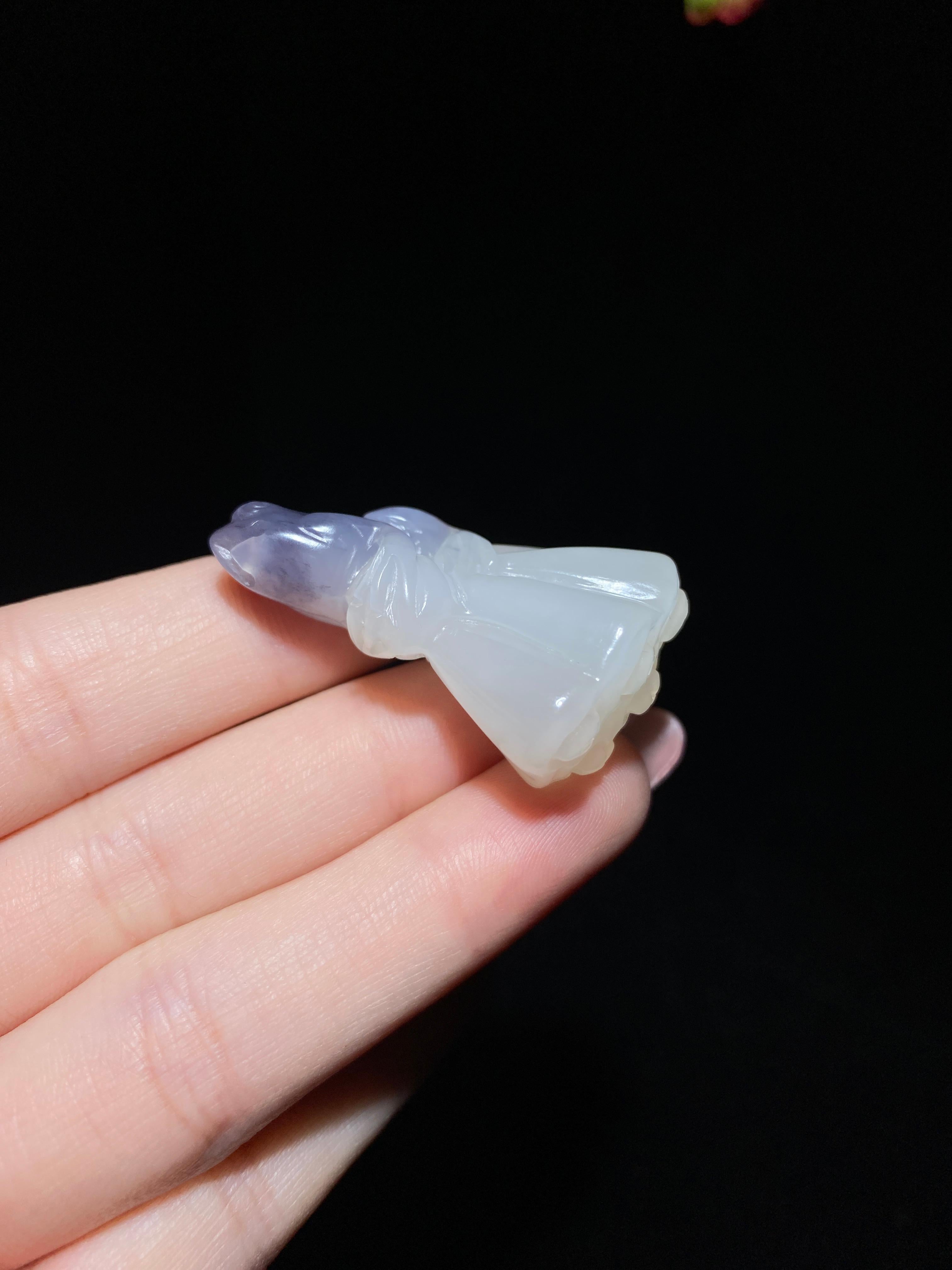 和田玉青花呱呱来财（18.1g）