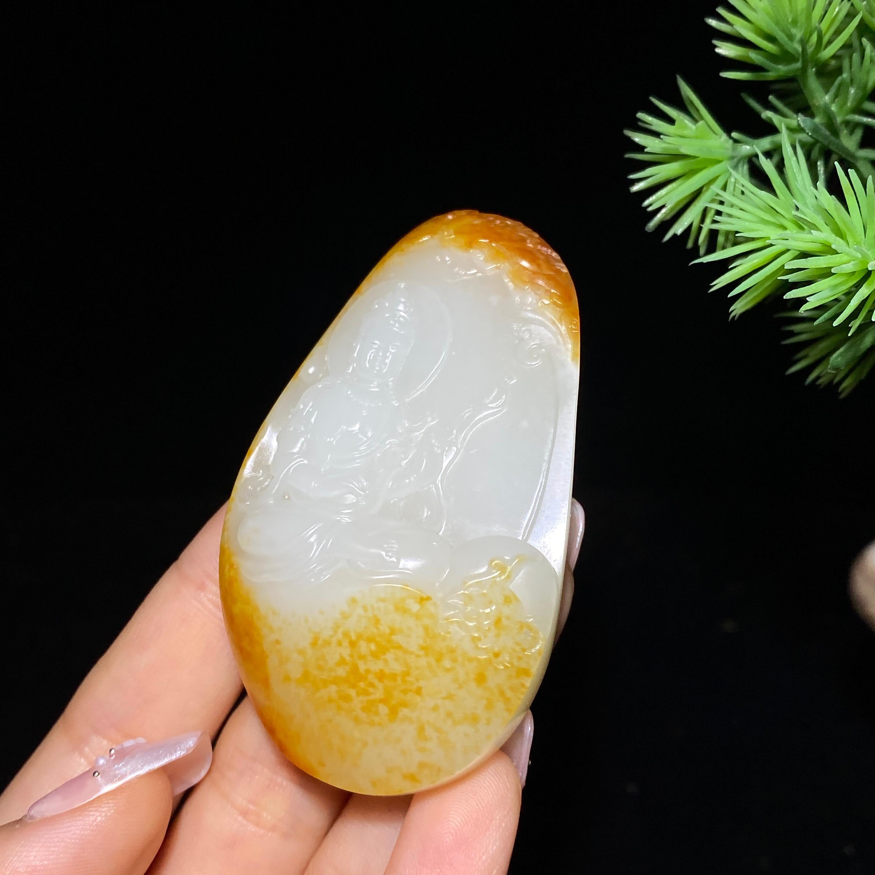 和田玉籽料观音（47.0g）