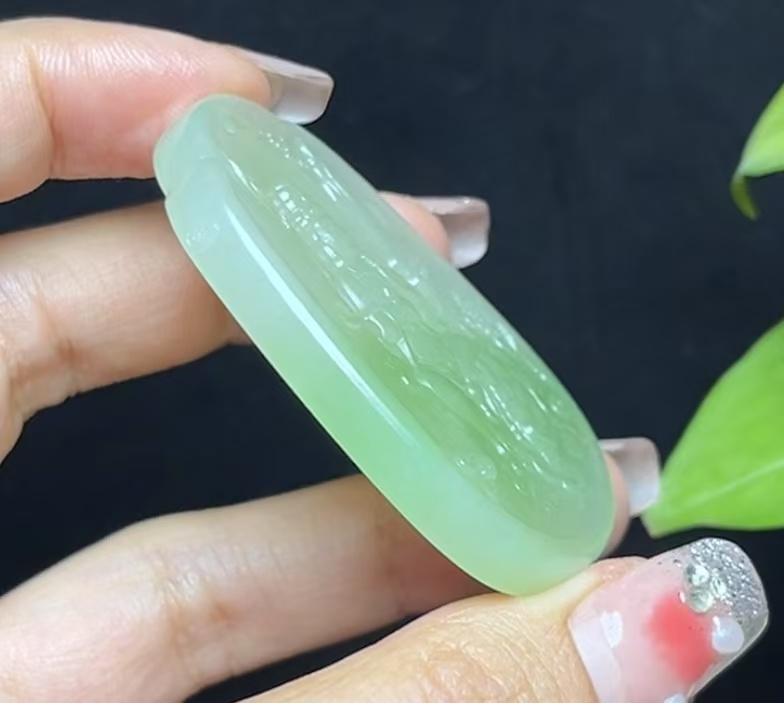 和田玉翠玉普贤菩萨（30.3g）