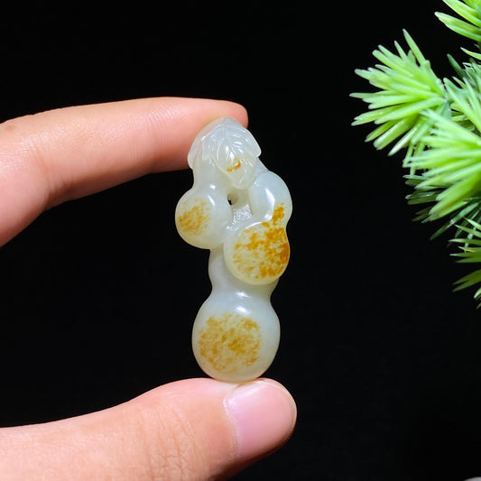 和田玉籽料葫芦挂件（14.8g）