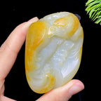 和田玉籽料鹰抓鱼把件（155.0g）