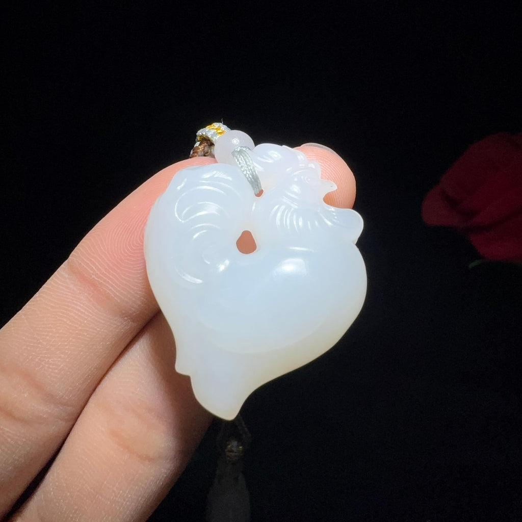 和田玉羊脂白玉雄鸡（15.1g）