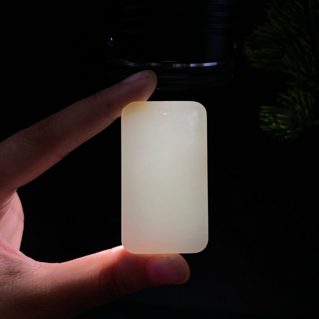 和田玉糖白玉无事牌（44.9g）