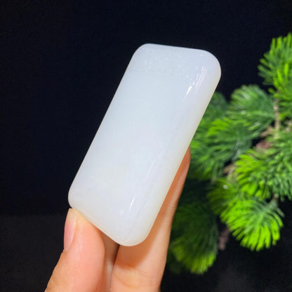 和田白玉无事牌挂件（72.8g）