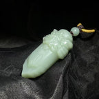 和田玉碧玉粉青瑞兽坠（21.7g）