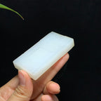 收藏传承级和田羊脂白玉上善若水平安牌挂件（75.4g）