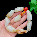 和田玉洒金皮籽料【精品手串】（98.3g）