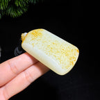 和田玉籽料满皮无事牌（73.2g）