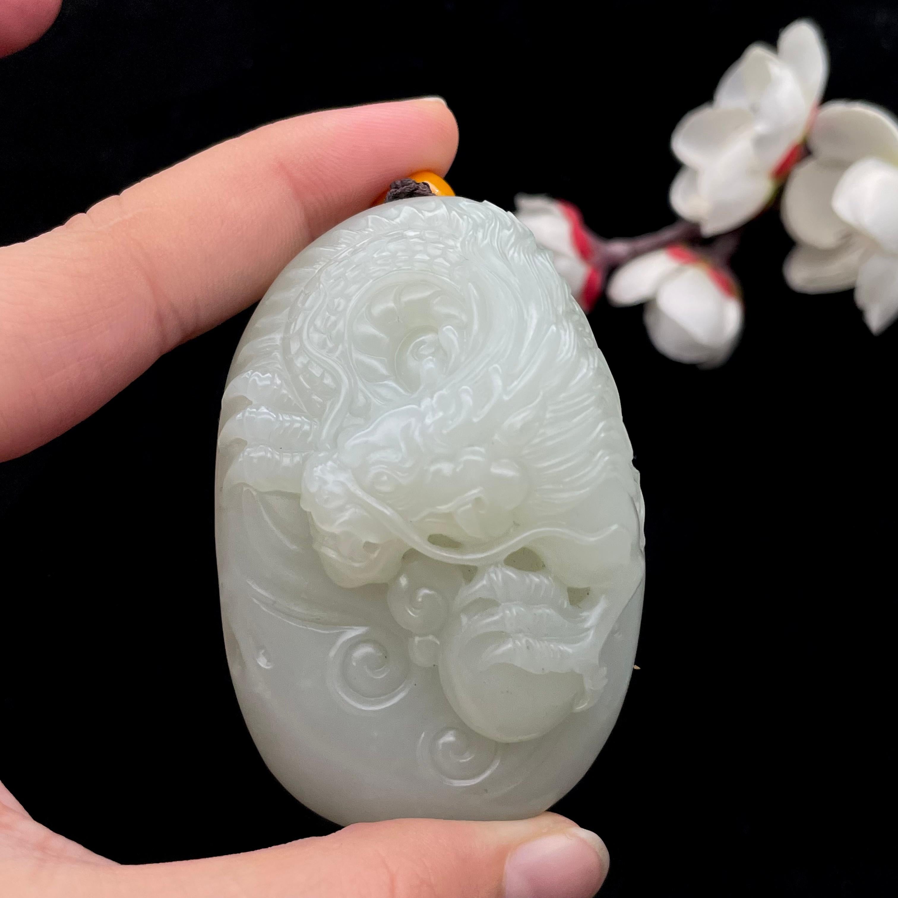和田玉籽料【龙挂件】（99.1g）