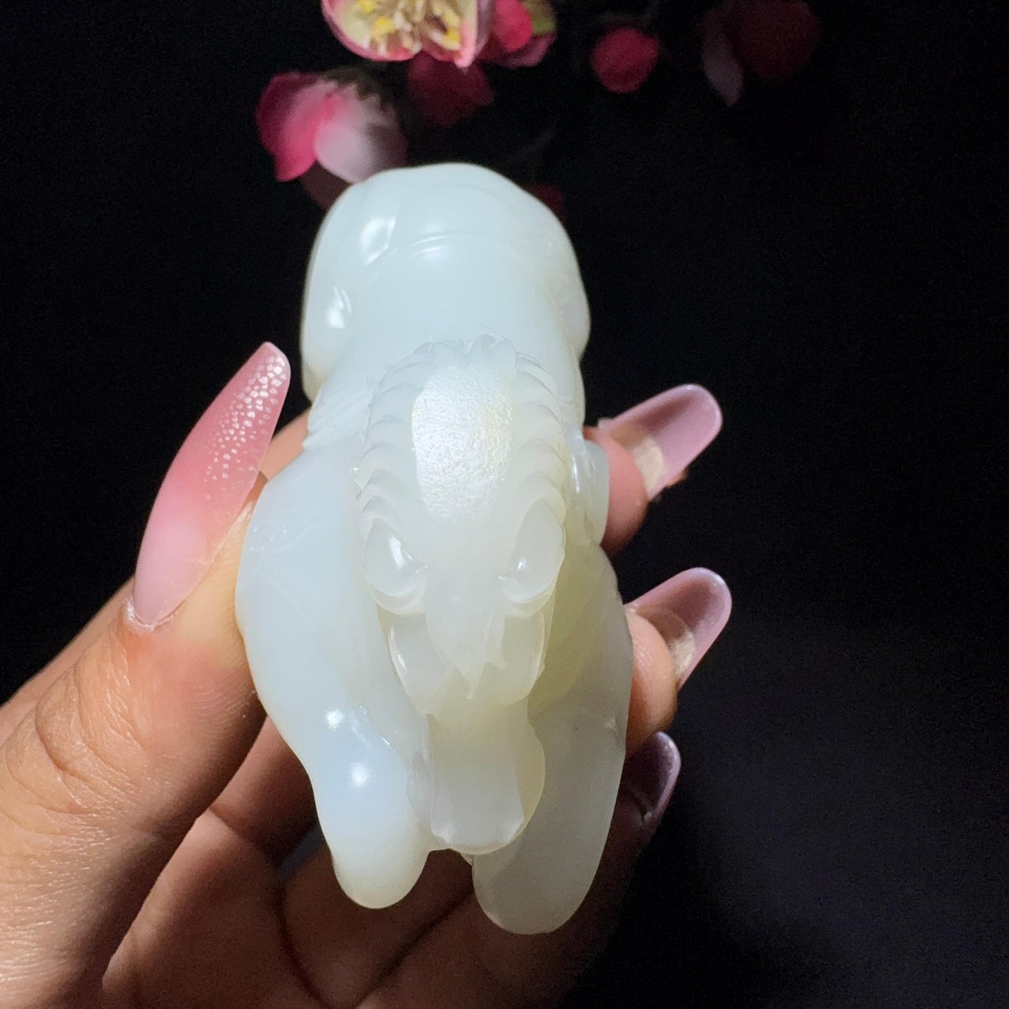 和田玉籽料手把件马到功成（114.4g）