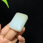 糖白玉花开富贵无事牌（48.5g）