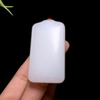 和田山料羊脂白玉无事牌（54.1g）