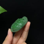 收藏级碧玉粉绿生肖龙挂件（53.0g）