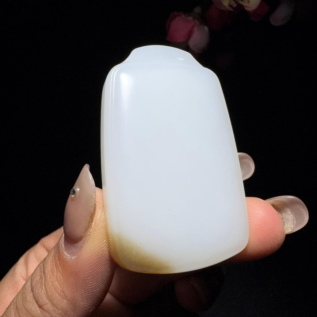 和田玉糖白平安牌（43.0g）
