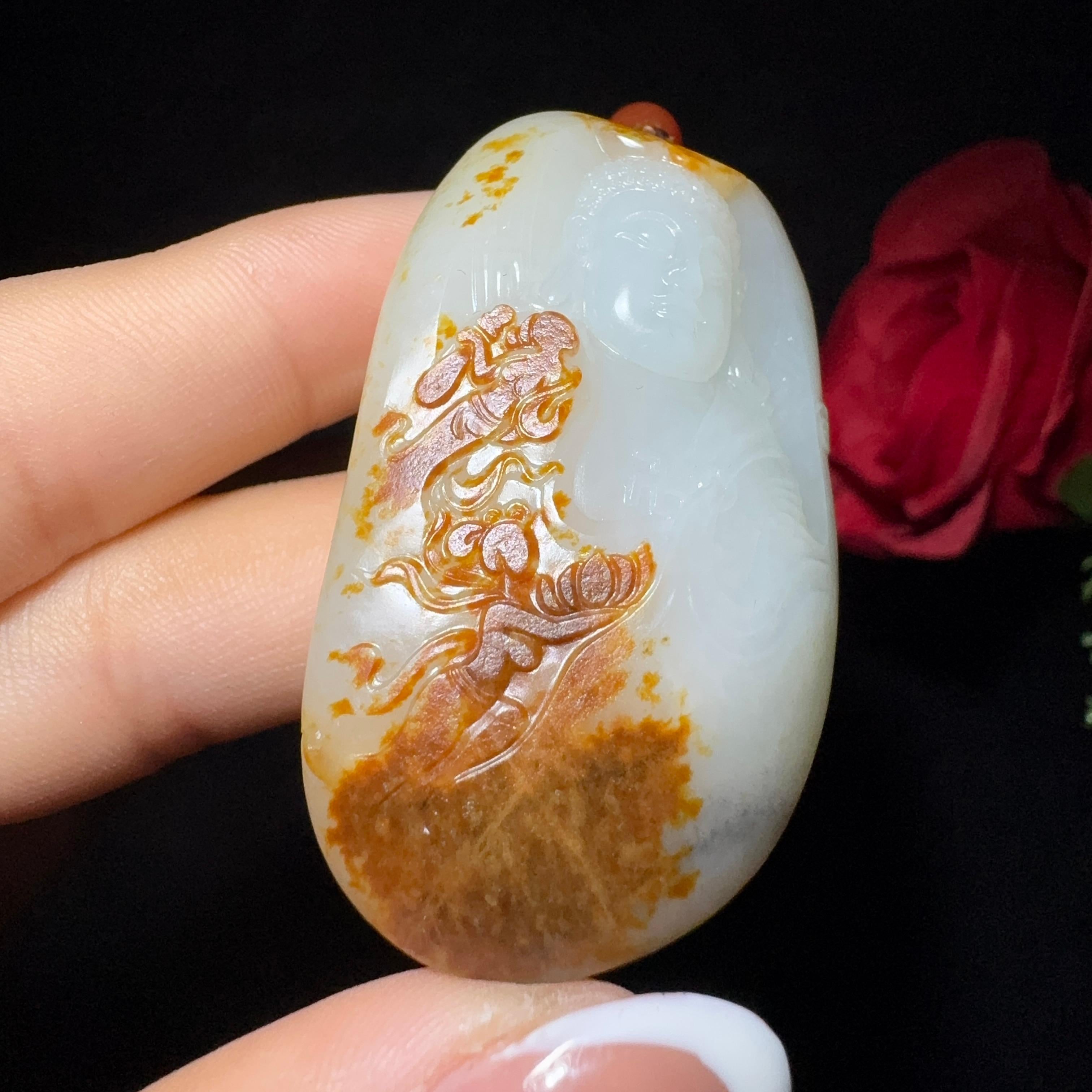 和田玉籽料挂件大日如来（57.8g）
