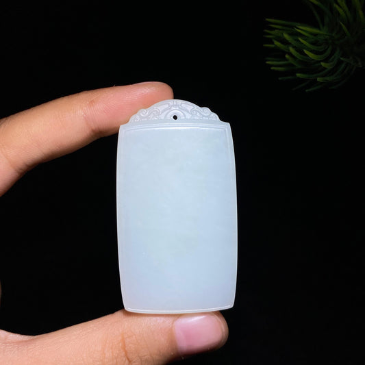 和田玉白玉平安无事牌（35.8g）