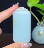 新疆和田玉且末料羊脂玉平安无事牌（51.8g）