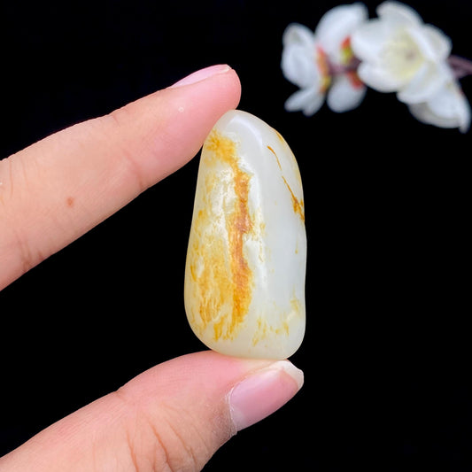 和田玉洒金皮籽料挂件（19.3g）