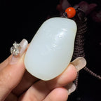 和田玉籽料挂件观音头像（55.2g）