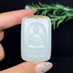 和田玉糖白观音牌（41.1g）
