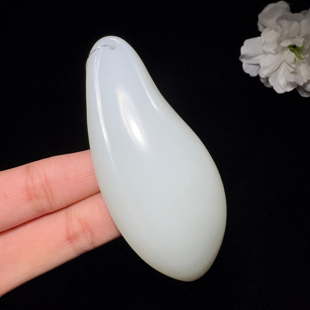 和田玉白玉随行手把件（95.1g）