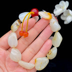 和田玉洒金皮【精品手串】（34.4g）