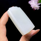和田玉白玉无事牌（61.9g）