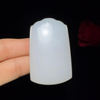 和田玉羊脂白玉平安无事牌对牌（46.5g）
