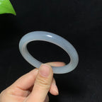 精品和田玉高冰底紫罗兰手镯（34.6g）