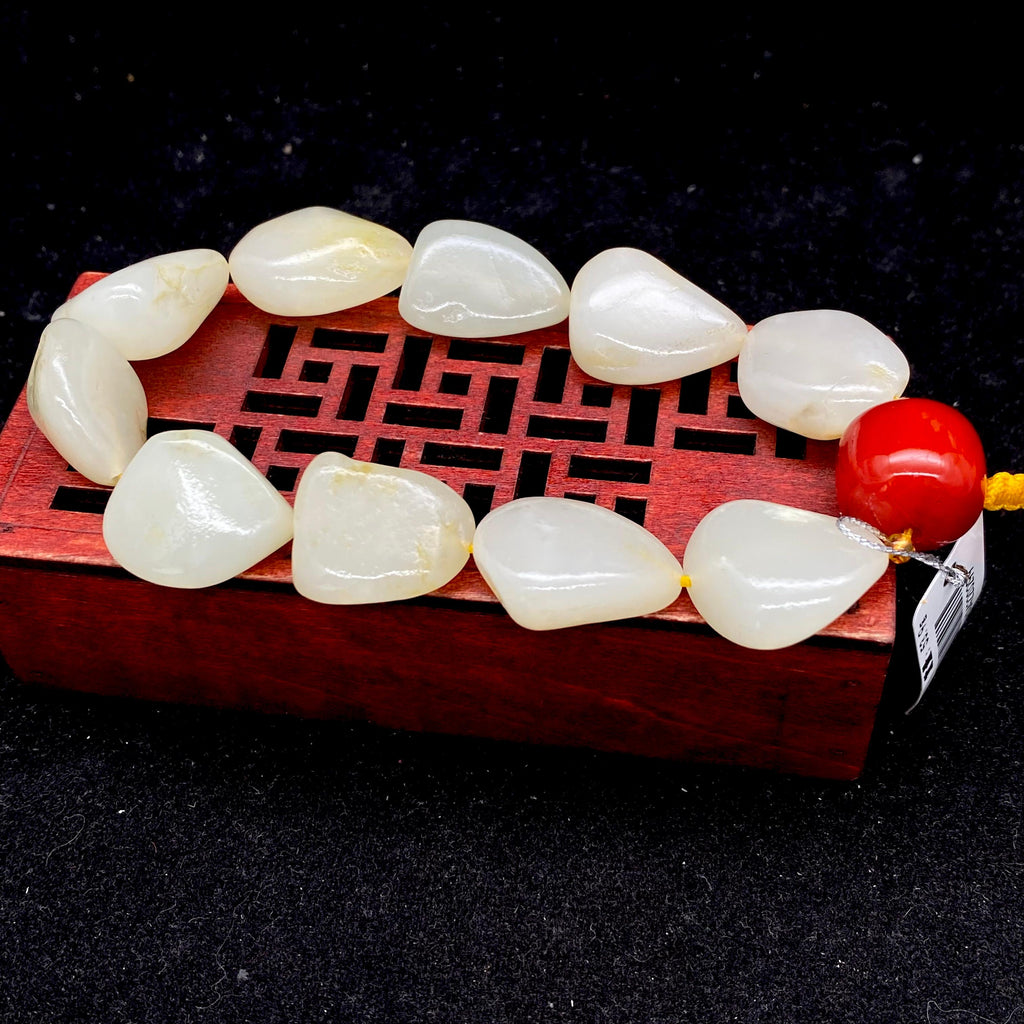 和田玉黄皮籽料【精品手串】（53.9g）