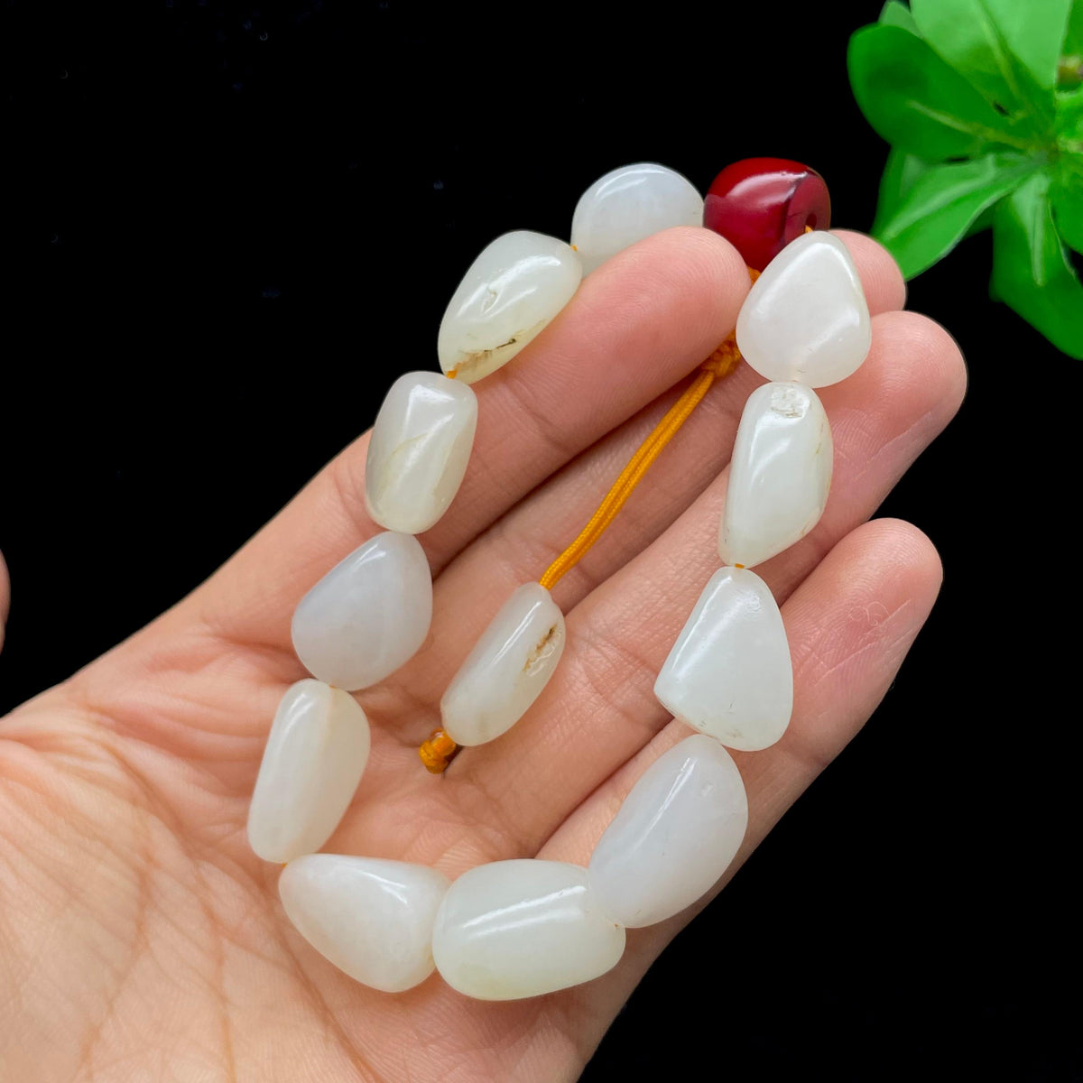 和田玉白玉籽料【精品手串】（44.6g）