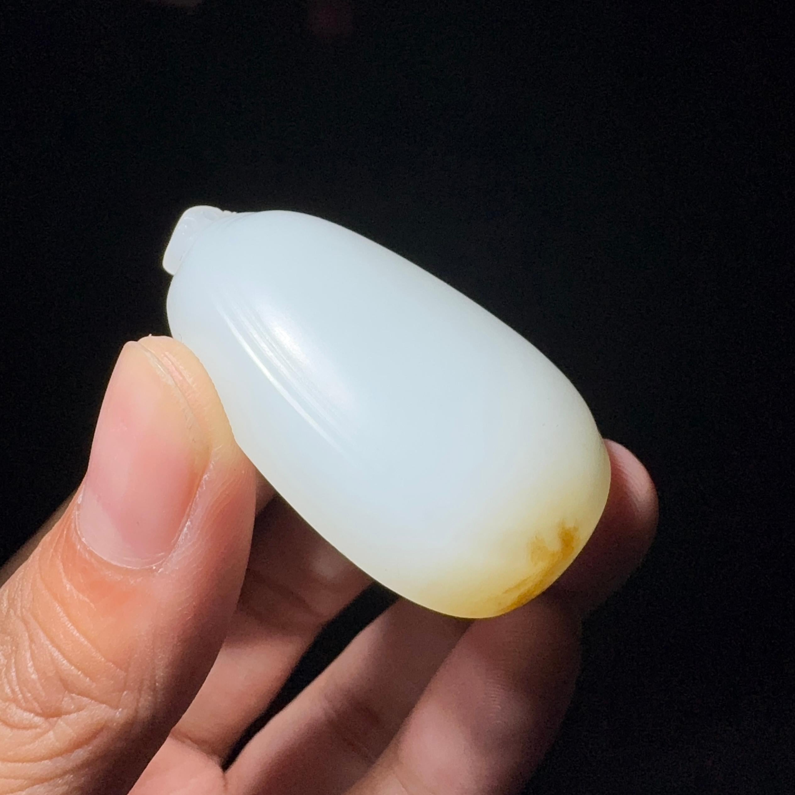 和田玉糖白水滴平安牌（24.9g）