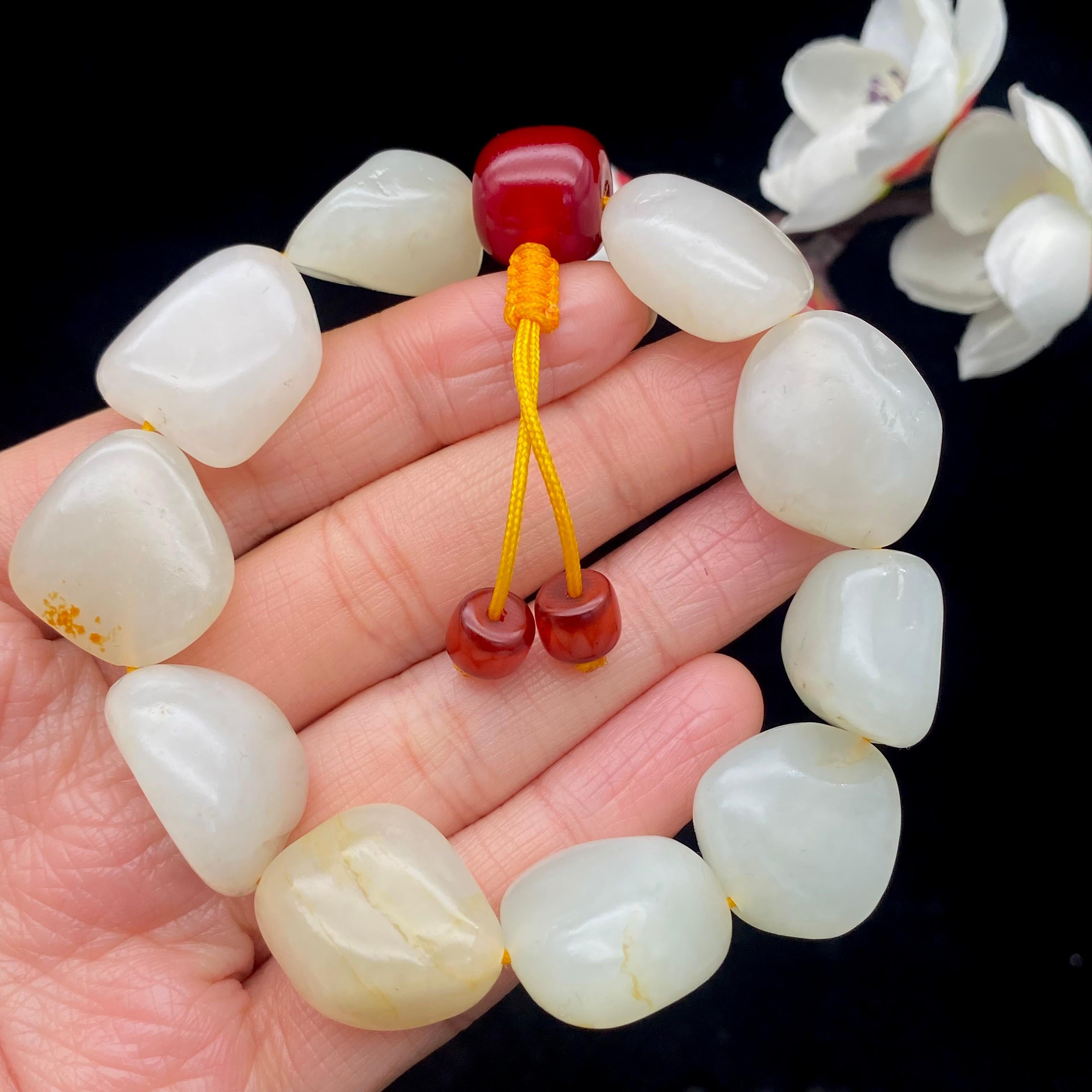 和田玉白玉【精品手串】（61.6g）