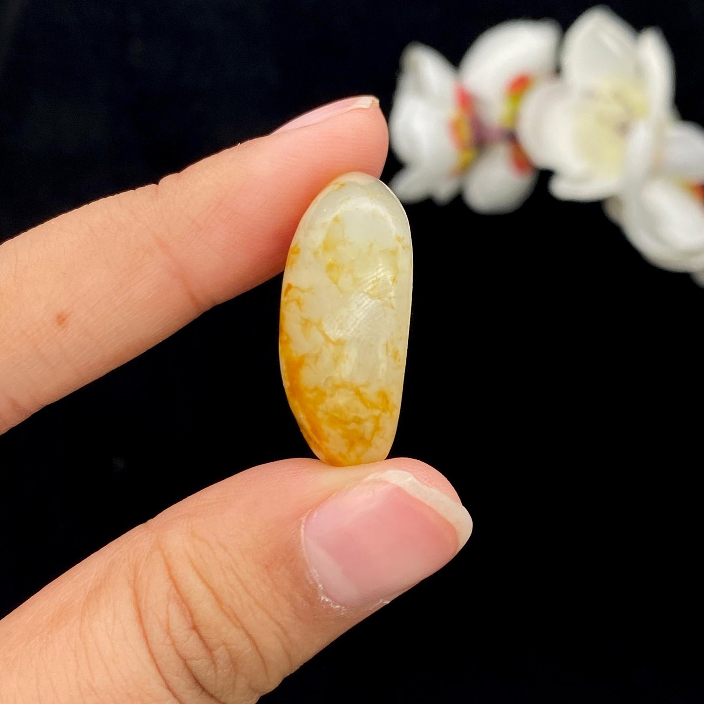 和田玉洒红皮籽料吊坠籽（10g）