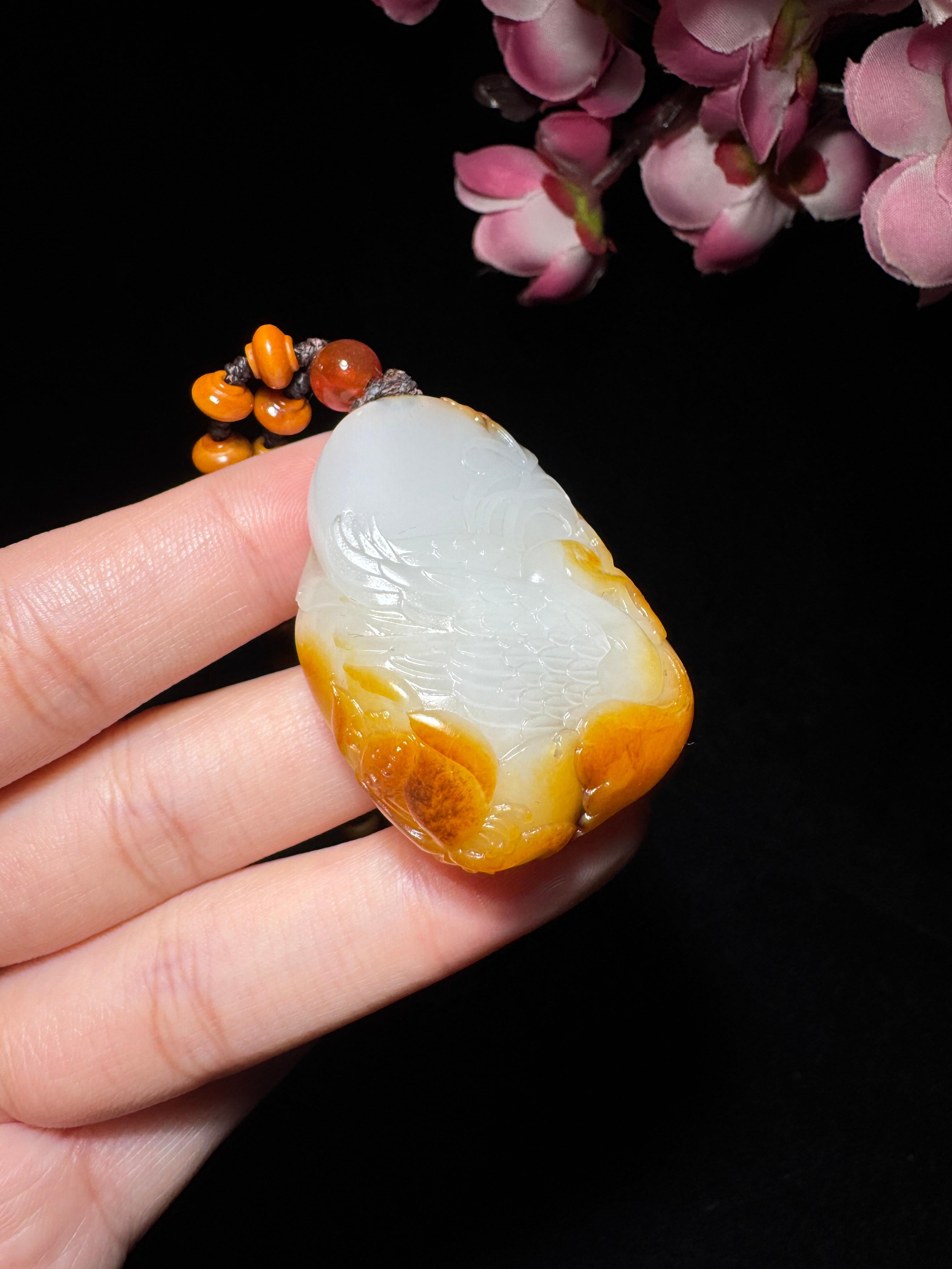 和田玉籽料鹅如意（45.8g）