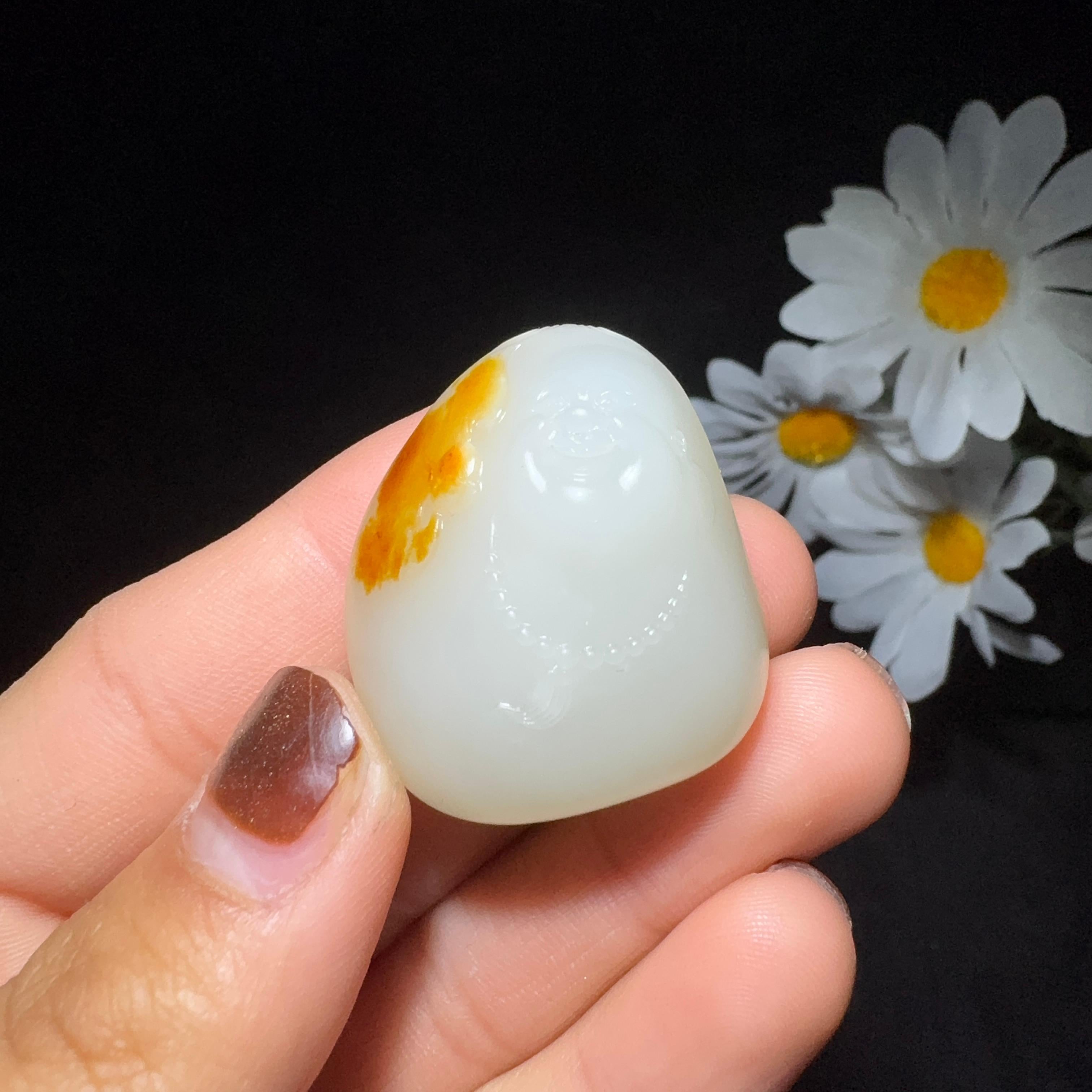 和田玉籽料挂件佛公（24.7g）