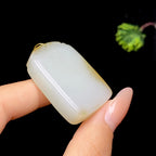 和田玉糖白无事牌（29.4g）