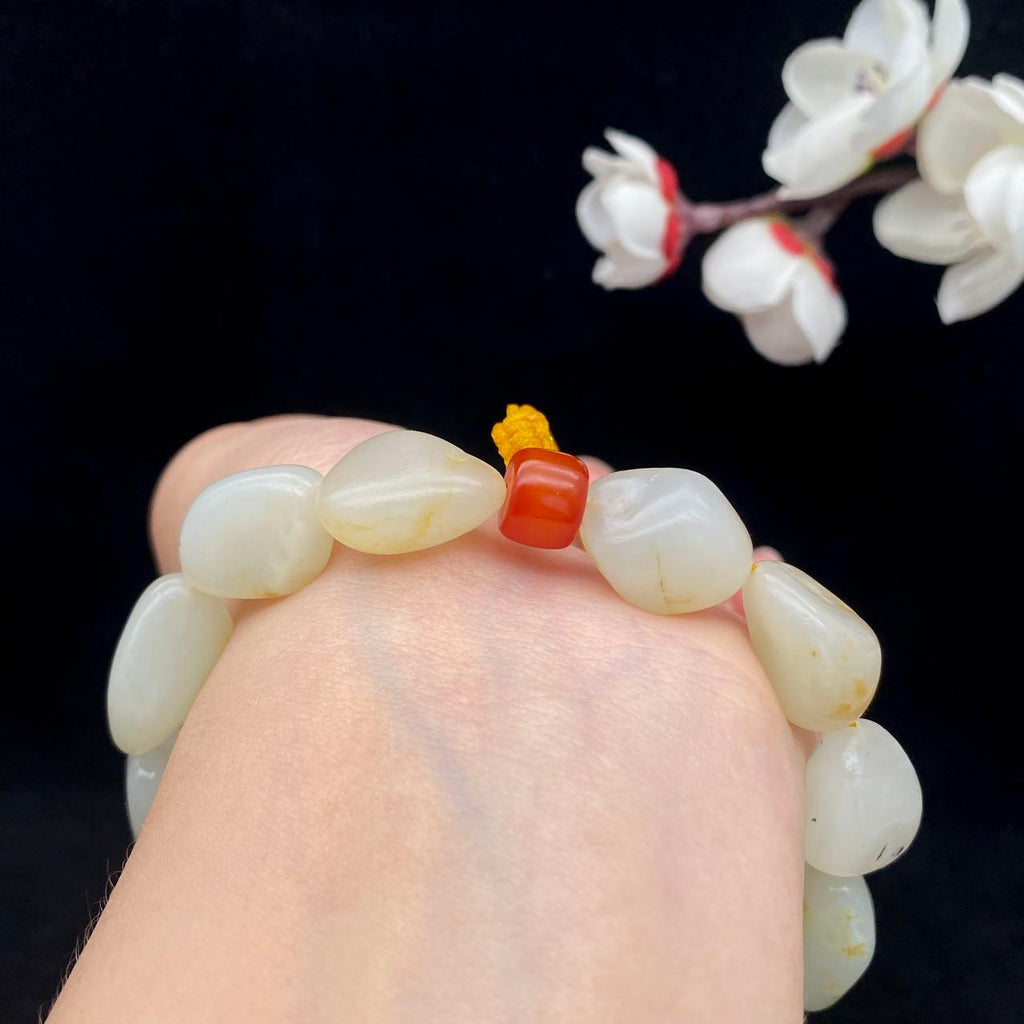 和田玉洒金皮【精品手串】（40g）