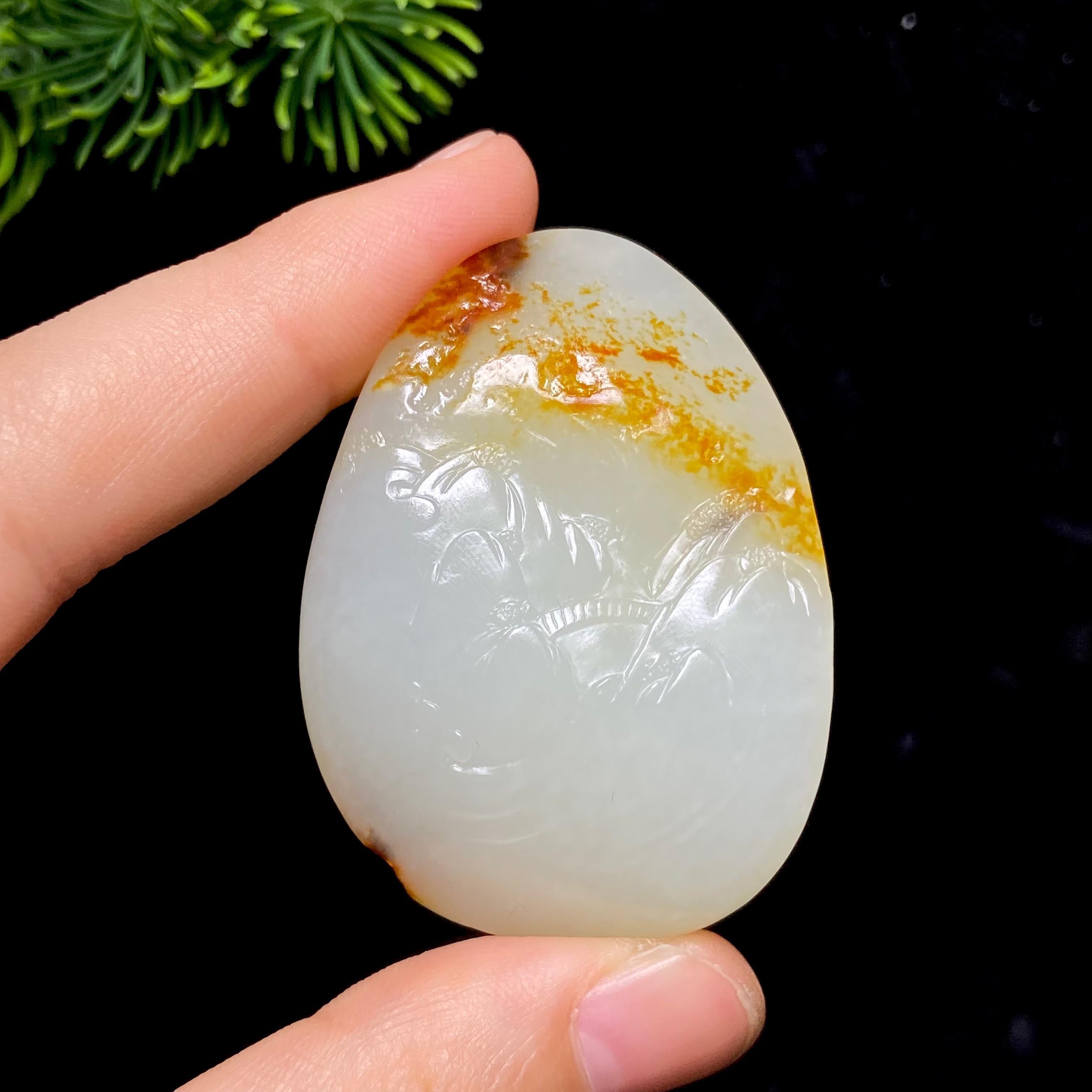 和田玉籽料观音（38.9g）