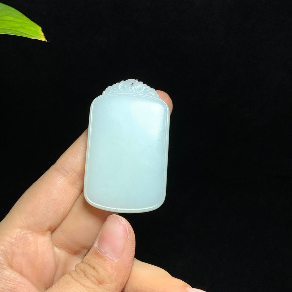 和田山料白玉无事牌挂件（32.2g）